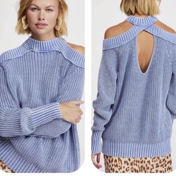 Free People Tops - Free People XS Cold Shoulder Sweater Blouse